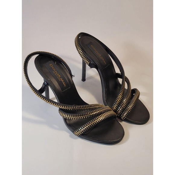 Donna Karan Shoes - Donna Karen New York Women's Black Slip-on Strap Heel Pumps Size 6